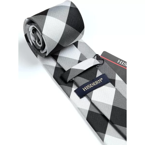 HISDERN Mens Ties for Men Formal Tie with Pocket Square Set Tie Handkerchief Necktie for Men Wedding Party Business