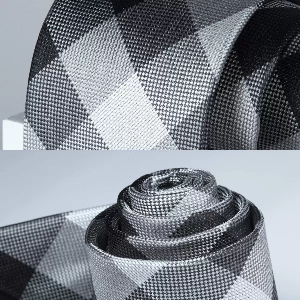 HISDERN Mens Ties for Men Formal Tie with Pocket Square Set Tie Handkerchief Necktie for Men Wedding Party Business