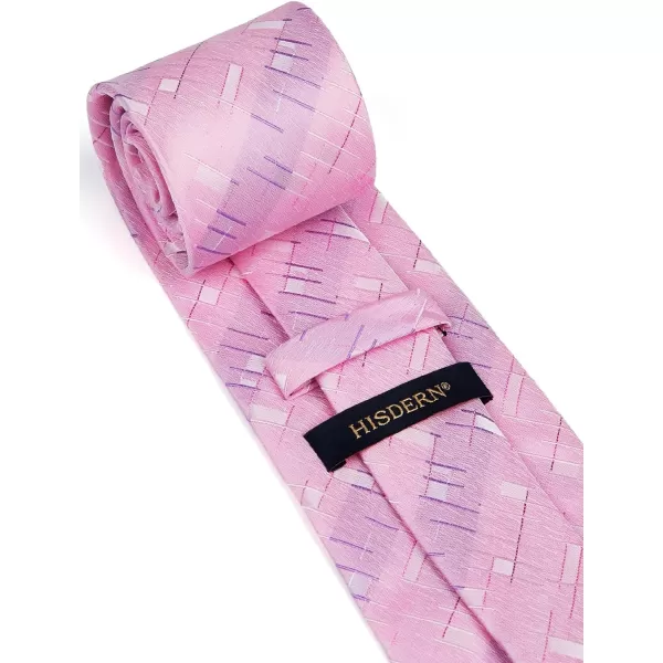 HISDERN Mens Ties for Men Formal Tie with Pocket Square Set Tie Handkerchief Necktie for Men Wedding Party Business