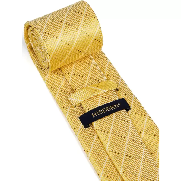 HISDERN Mens Ties for Men Formal Tie with Pocket Square Set Tie Handkerchief Necktie for Men Wedding Party Business