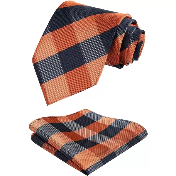 HISDERN Mens Ties for Men Formal Tie with Pocket Square Set Tie Handkerchief Necktie for Men Wedding Party Business