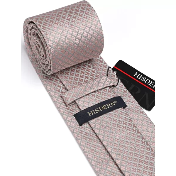 HISDERN Mens Ties for Men Formal Tie with Pocket Square Set Tie Handkerchief Necktie for Men Wedding Party Business