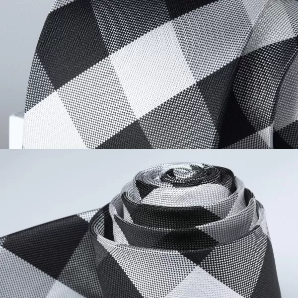 HISDERN Mens Ties for Men Formal Tie with Pocket Square Set Tie Handkerchief Necktie for Men Wedding Party Business