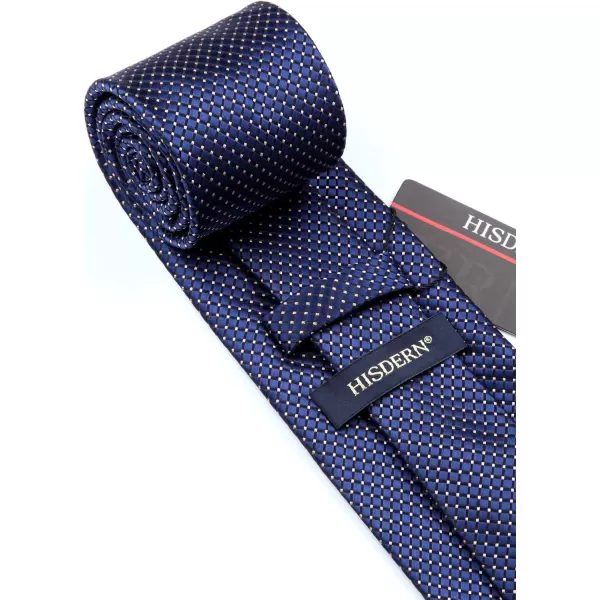 HISDERN Mens Ties for Men Formal Tie with Pocket Square Set Tie Handkerchief Necktie for Men Wedding Party Business