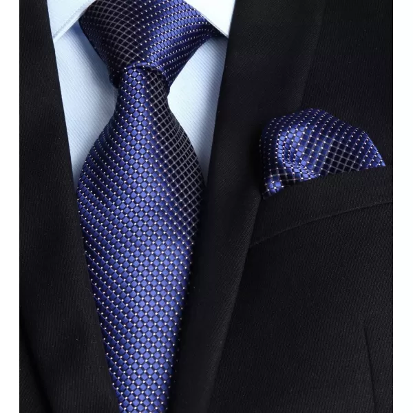 HISDERN Mens Ties for Men Formal Tie with Pocket Square Set Tie Handkerchief Necktie for Men Wedding Party Business