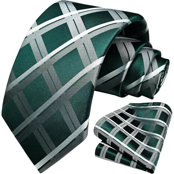 HISDERN Mens Ties for Men Formal Tie with Pocket Square Set Tie Handkerchief Necktie for Men Wedding Party Business