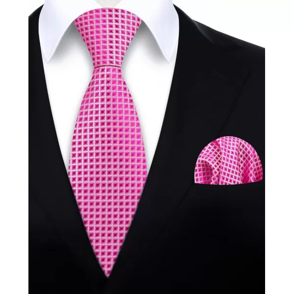 HISDERN Mens Ties for Men Formal Tie with Pocket Square Set Tie Handkerchief Necktie for Men Wedding Party Business