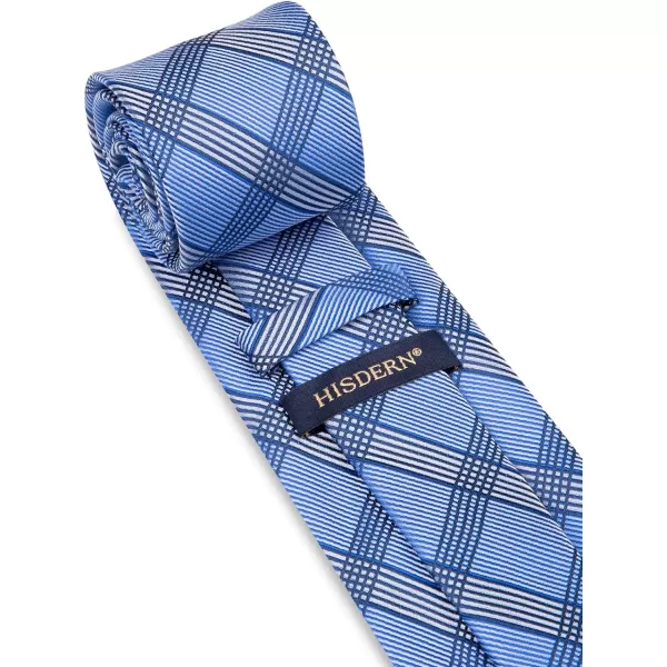 HISDERN Mens Ties for Men Formal Tie with Pocket Square Set Tie Handkerchief Necktie for Men Wedding Party Business