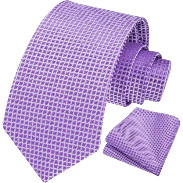 HISDERN Mens Ties for Men Formal Tie with Pocket Square Set Tie Handkerchief Necktie for Men Wedding Party Business