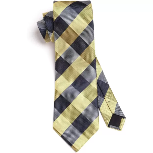 HISDERN Mens Ties for Men Formal Tie with Pocket Square Set Tie Handkerchief Necktie for Men Wedding Party Business