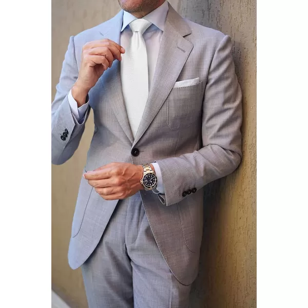 HISDERN Mens Ties for Men Formal Tie with Pocket Square Set Tie Handkerchief Necktie for Men Wedding Party Business