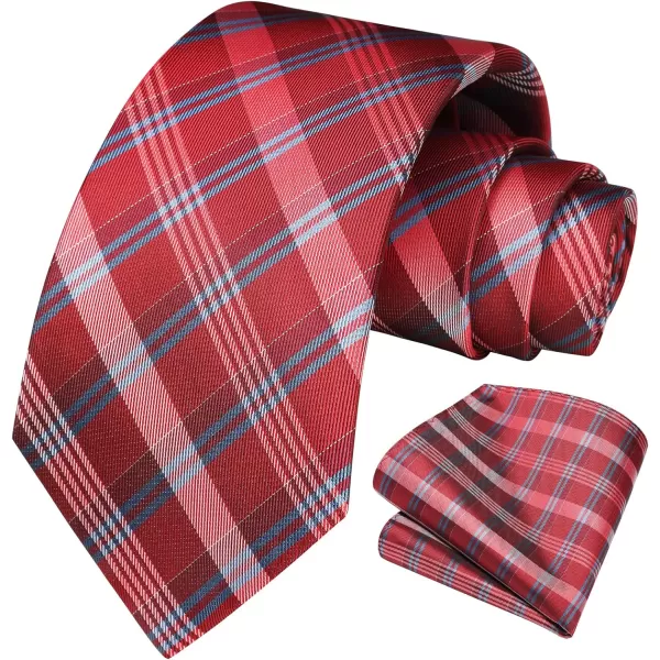 HISDERN Mens Ties for Men Formal Tie with Pocket Square Set Tie Handkerchief Necktie for Men Wedding Party Business