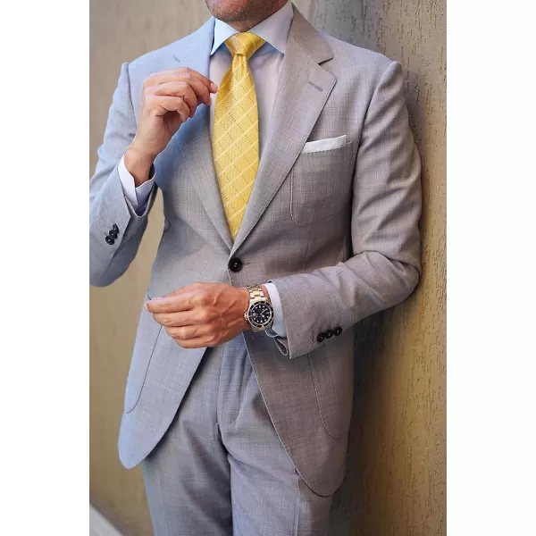 HISDERN Mens Ties for Men Formal Tie with Pocket Square Set Tie Handkerchief Necktie for Men Wedding Party Business