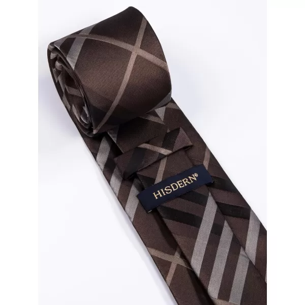 HISDERN Mens Ties for Men Formal Tie with Pocket Square Set Tie Handkerchief Necktie for Men Wedding Party Business