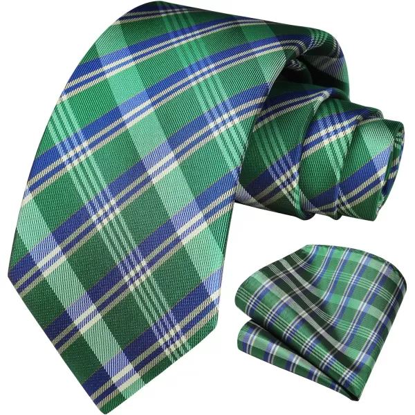 HISDERN Mens Ties for Men Formal Tie with Pocket Square Set Tie Handkerchief Necktie for Men Wedding Party Business
