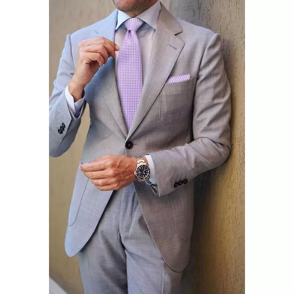 HISDERN Mens Ties for Men Formal Tie with Pocket Square Set Tie Handkerchief Necktie for Men Wedding Party Business