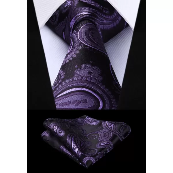 HISDERN Mens Vest Tie Set 3PC Formal Waistcoat Paisley Floral Jacquard Necktie Pocket Square Suit Vests Wedding Party