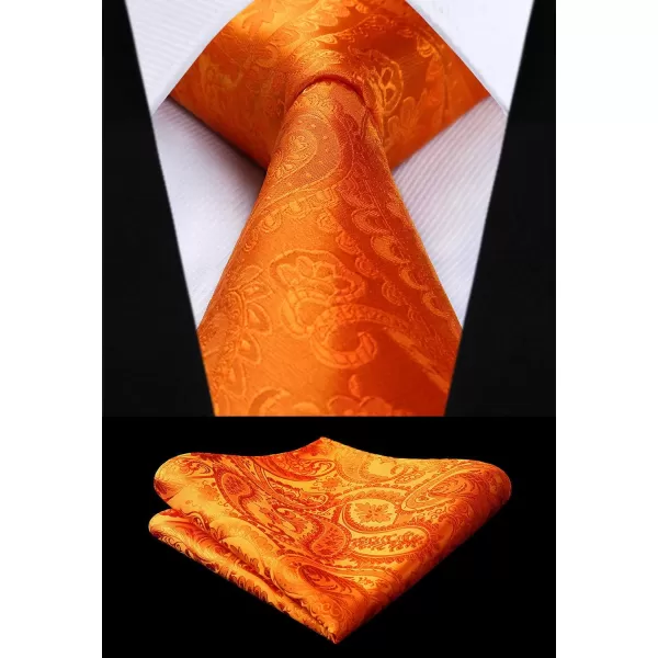 HISDERN Men's Vest Tie Set Paisley Floral Jacquard Necktie Pocket Square 3PCS Waistcoat for Suit or Tuxedo Wedding Party
