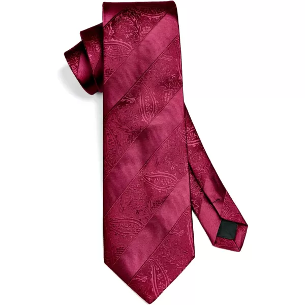 HISDERN Paisley Ties for Men Solid Color Tie Handkerchief Floral Mens Ties and Pocket Square Set Wedding Classic Necktie