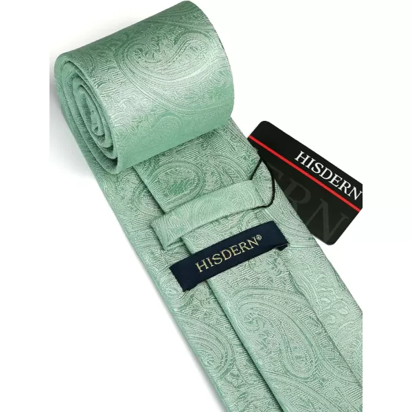 HISDERN Paisley Ties for Men Solid Tie Handkerchief Floral Men's Necktie &amp; Pocket Square Set Wedding Classic Mens Ties