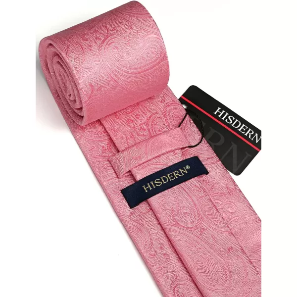 HISDERN Paisley Ties for Men Solid Tie Handkerchief Floral Men's Necktie &amp; Pocket Square Set Wedding Classic Mens Ties
