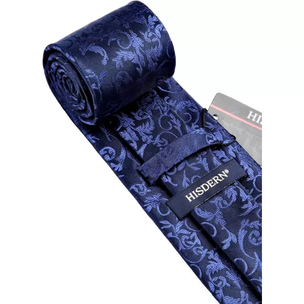 HISDERN Paisley Ties for Men Solid Tie Handkerchief Floral Men's Necktie &amp; Pocket Square Set Wedding Classic Mens Ties