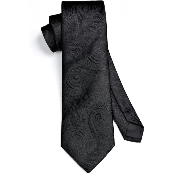 HISDERN Paisley Ties for Men Solid Tie Handkerchief Floral Men's Necktie &amp; Pocket Square Set Wedding Classic Mens Ties