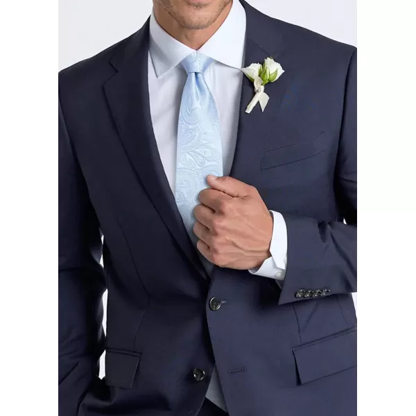 HISDERN Paisley Ties for Men Solid Tie Handkerchief Floral Men's Necktie &amp; Pocket Square Set Wedding Classic Mens Ties