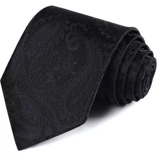 HISDERN Paisley Ties for Men Solid Tie Handkerchief Floral Men's Necktie &amp; Pocket Square Set Wedding Classic Mens Ties