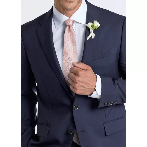 HISDERN Paisley Ties for Men Solid Tie Handkerchief Floral Men's Necktie &amp; Pocket Square Set Wedding Classic Mens Ties
