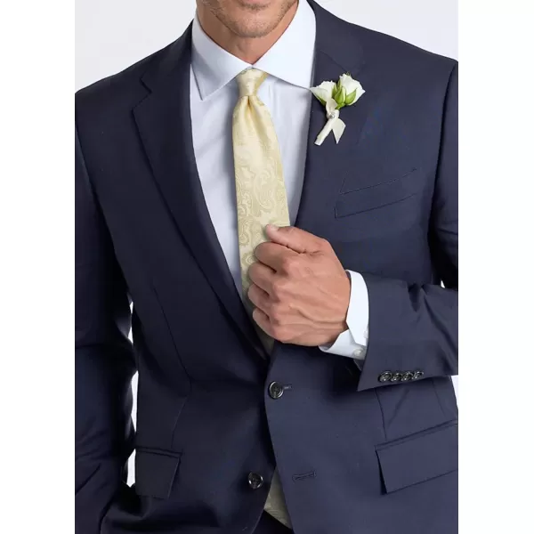 HISDERN Paisley Ties for Men Solid Tie Handkerchief Floral Men's Necktie &amp; Pocket Square Set Wedding Classic Mens Ties