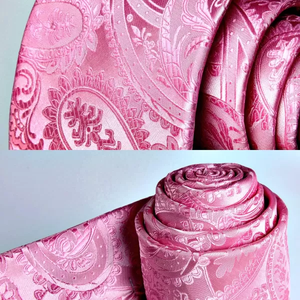 HISDERN Paisley Ties for Men Solid Tie Handkerchief Floral Men's Necktie &amp; Pocket Square Set Wedding Classic Mens Ties