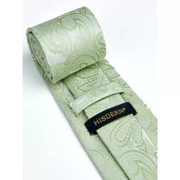 HISDERN Paisley Ties for Men Solid Tie Handkerchief Floral Men's Necktie &amp; Pocket Square Set Wedding Classic Mens Ties