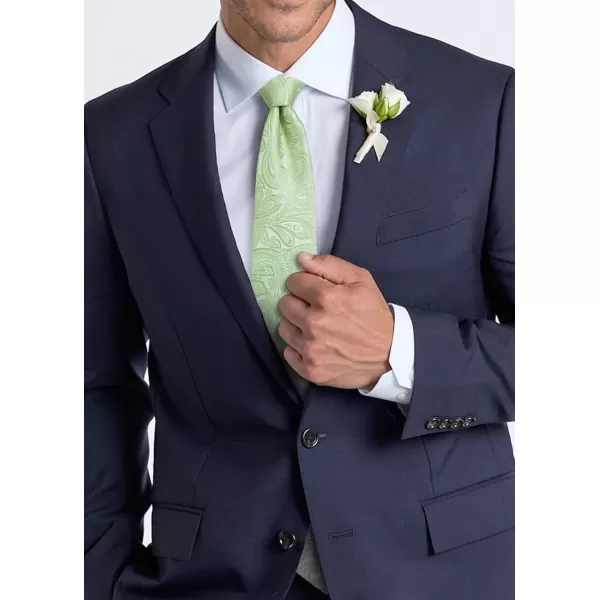 HISDERN Paisley Ties for Men Solid Tie Handkerchief Floral Men's Necktie &amp; Pocket Square Set Wedding Classic Mens Ties