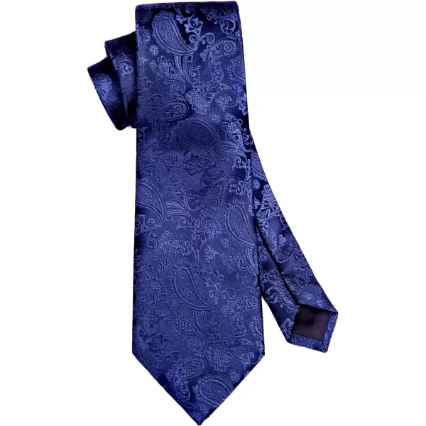 HISDERN Paisley Ties for Men Solid Tie Handkerchief Floral Men's Necktie &amp; Pocket Square Set Wedding Classic Mens Ties