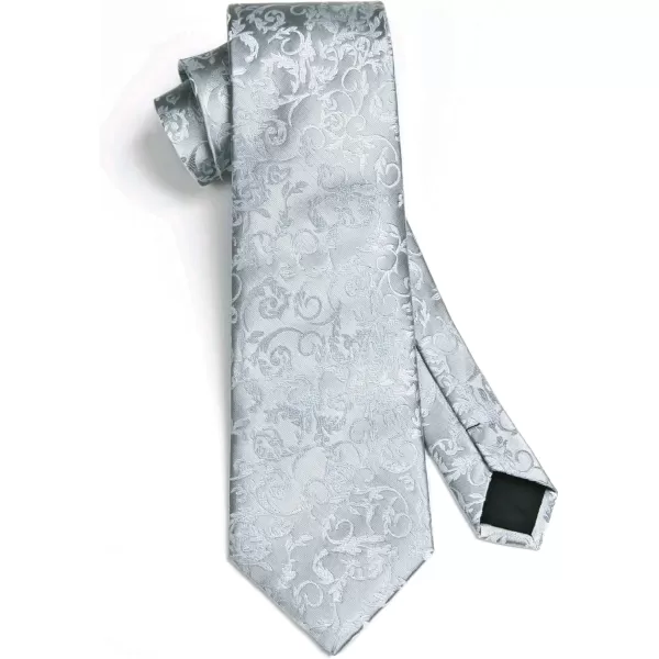 HISDERN Paisley Ties for Men Solid Tie Handkerchief Floral Men's Necktie &amp; Pocket Square Set Wedding Classic Mens Ties