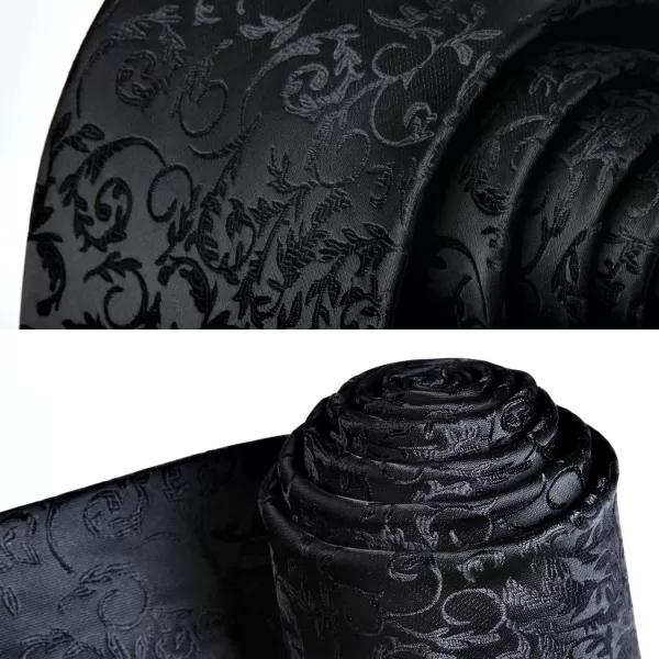 HISDERN Paisley Ties for Men Solid Tie Handkerchief Floral Men's Necktie &amp; Pocket Square Set Wedding Classic Mens Ties