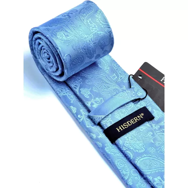 HISDERN Paisley Ties for Men Solid Tie Handkerchief Floral Men's Necktie &amp; Pocket Square Set Wedding Classic Mens Ties