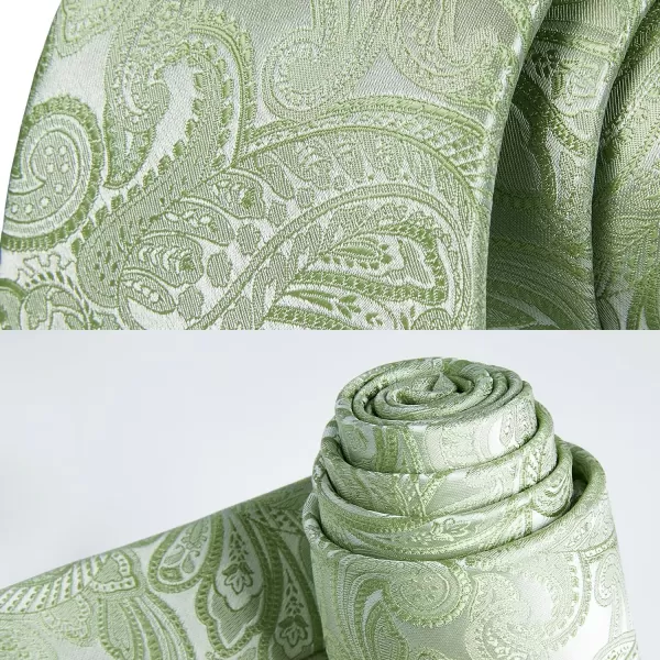 HISDERN Paisley Ties for Men Solid Tie Handkerchief Floral Men's Necktie &amp; Pocket Square Set Wedding Classic Mens Ties