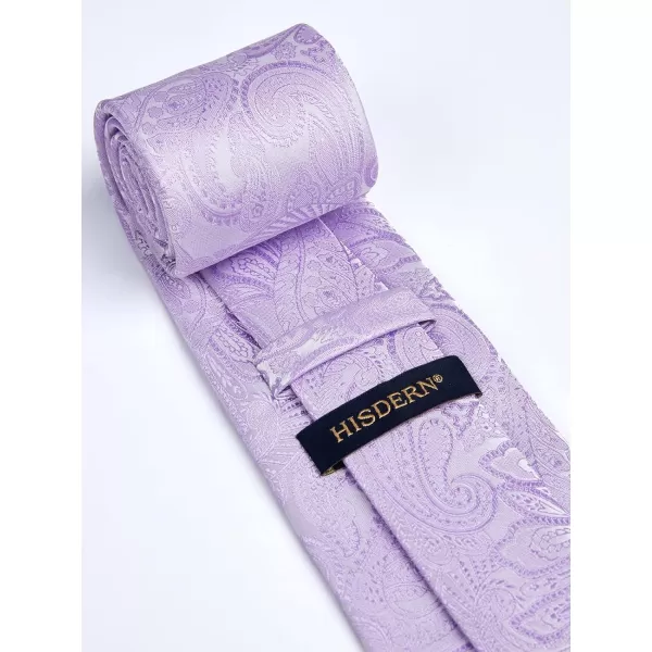 HISDERN Paisley Ties for Men Solid Tie Handkerchief Floral Men's Necktie &amp; Pocket Square Set Wedding Classic Mens Ties