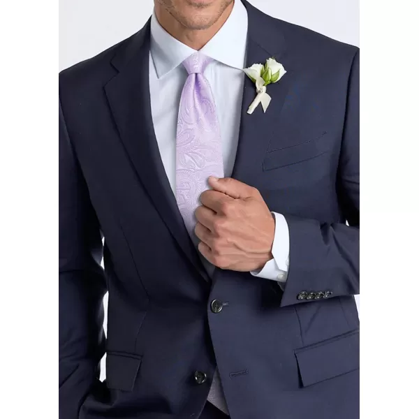 HISDERN Paisley Ties for Men Solid Tie Handkerchief Floral Men's Necktie &amp; Pocket Square Set Wedding Classic Mens Ties