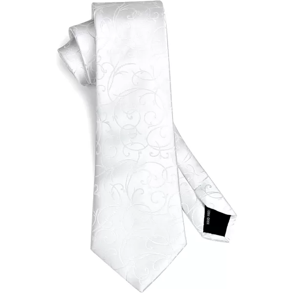 HISDERN Paisley Ties for Men Solid Tie Handkerchief Floral Men's Necktie &amp; Pocket Square Set Wedding Classic Mens Ties