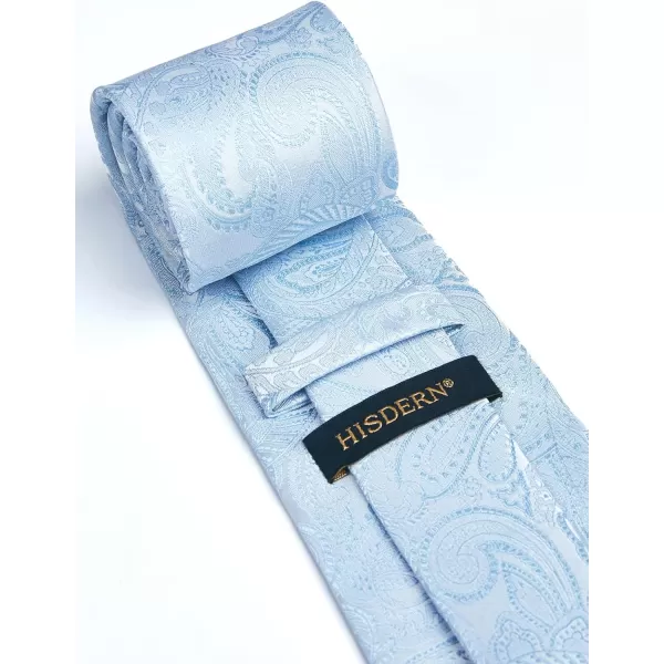 HISDERN Paisley Ties for Men Solid Tie Handkerchief Floral Men's Necktie &amp; Pocket Square Set Wedding Classic Mens Ties