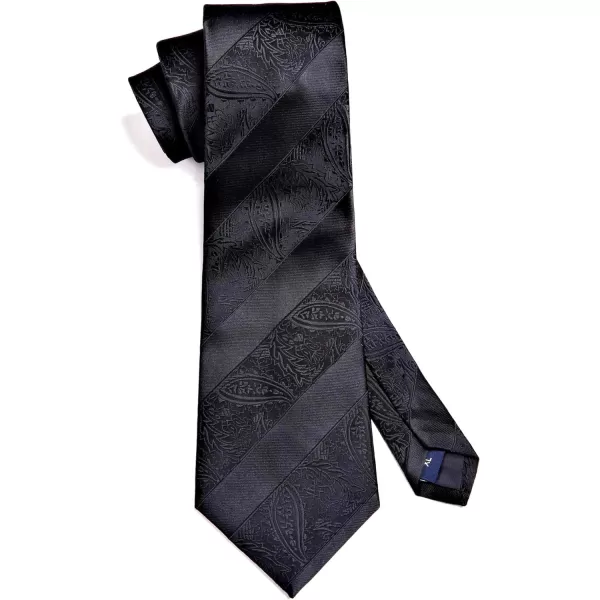 HISDERN Paisley Ties for Men Solid Tie Handkerchief Floral Men's Necktie &amp; Pocket Square Set Wedding Classic Mens Ties