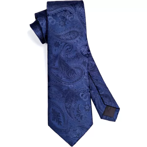 HISDERN Paisley Ties for Men Solid Tie Handkerchief Floral Men's Necktie &amp; Pocket Square Set Wedding Classic Mens Ties