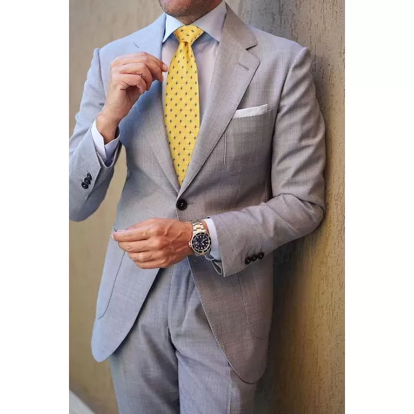 HISDERN Plaid Checkered Tie Handkerchief Woven Classic Formal Men's Necktie &amp; Pocket Square Set