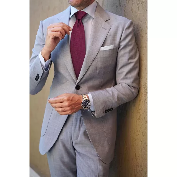 HISDERN Plaid Checkered Tie Handkerchief Woven Classic Formal Men's Necktie &amp; Pocket Square Set