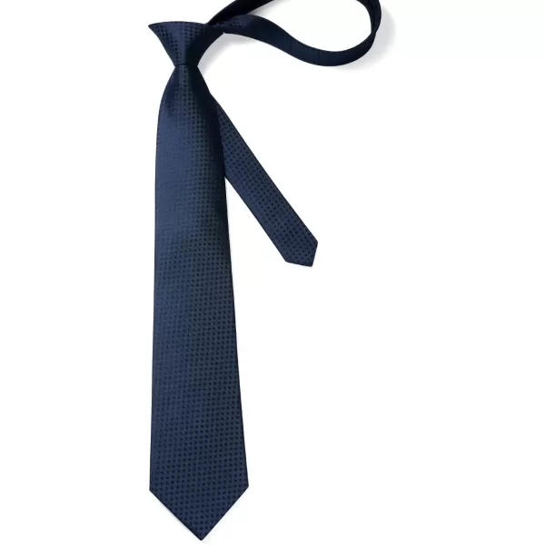 HISDERN Plaid Checkered Tie Handkerchief Woven Classic Formal Men's Necktie &amp; Pocket Square Set
