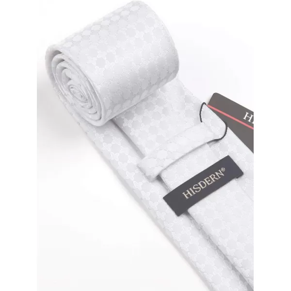 HISDERN Polka Dot Ties for Men Handkerchief Woven Classic Silk Mens Ties and Pocket Square Set Wedding Business