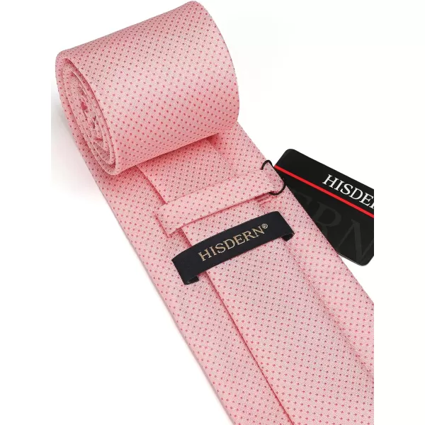 HISDERN Polka Dot Ties for Men Handkerchief Woven Classic Silk Mens Ties and Pocket Square Set Wedding Business